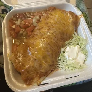 Wet Vegetarian Burrito