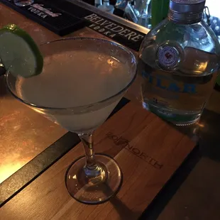 A correct Classic Daiquiri, just rum, lime juice, simple syrup