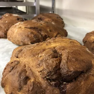 Cinnamon Raisin Swirl Loaves