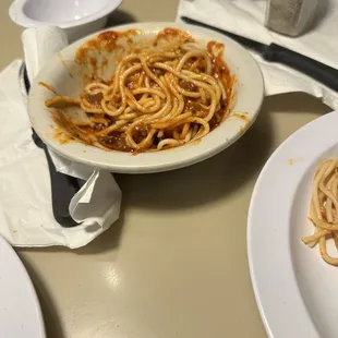 a plate of spaghetti