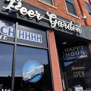 the front of the restaurant