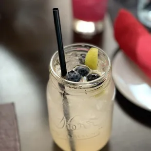 Lemon Thyme mason jar drink