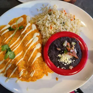 Coastal seafood enchiladas, so yummy