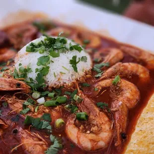 Cajun shrimp, delish! Their hot lvl wasn&apos;t too spicy if you can handle your heat.
