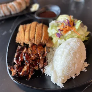 Chicken and katsu combo