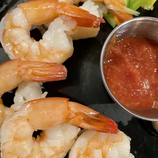 Shrimp cocktail, it comes w/ more, but I started in.