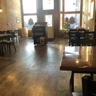 Entrance with Christmas tree