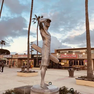 Out front in plaza