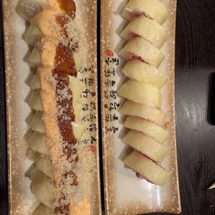 Christmas roll and 21sushi roll