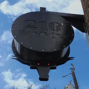 Cool 3D sign with red light eyes!