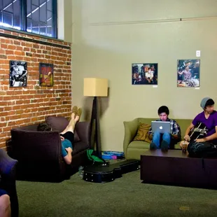 A few couches for customers to lounge on