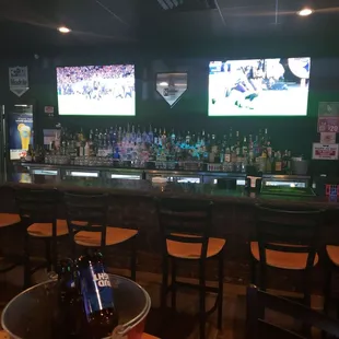 Many large screens.. Good place to watch the game