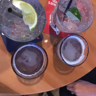 Raspberry Cosmo and Vodka Tonic