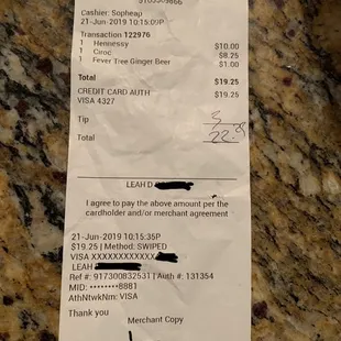 Their bartender gave herself a $3 tip...I will never return!