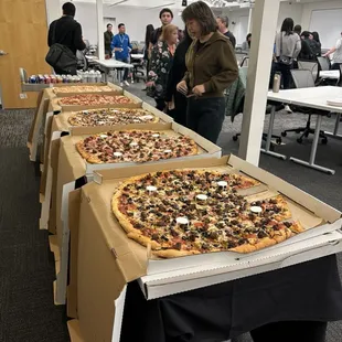 Extra large pizzas