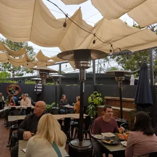 Ample patio seating