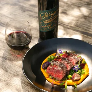 Steak Entree paired with Cabernet