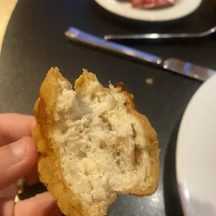 McDonalds level quality of chicken, clearly frozen out of a bag and ground up chicken.