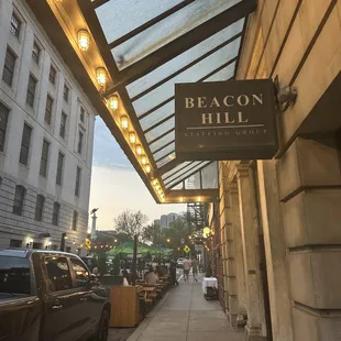 the entrance to beacon hill restaurant