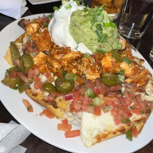 Loaded Nachos Plate with Buffalo Chicken