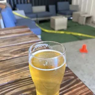 5/8/24 FYI.  Skill shot pale ale pint and lounge seating.