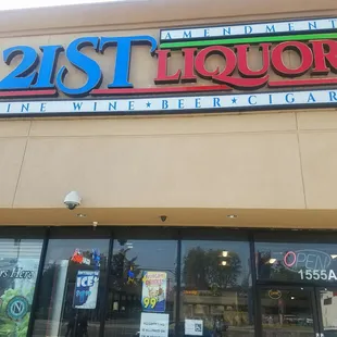 the front of the store