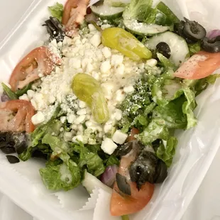 Greek salad to go
