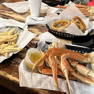 Crab leg dinner
