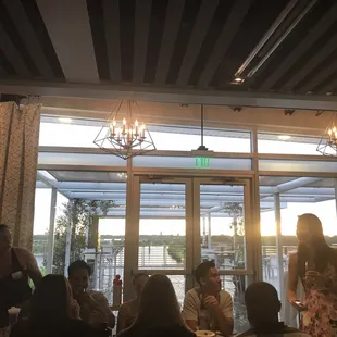 View of Hillsborough River from this upstairs room. Large windows bring in lots of lovely sunset light