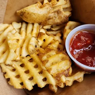 Super crisp waffle fries