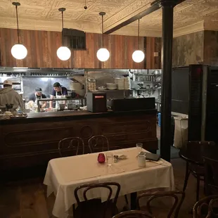 the kitchen and dining area