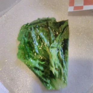 Everyone should know you don't put a hot burger on top of lettuce. Got tossed, along w/ my tomato &amp; onion. They were on the bottom as well.