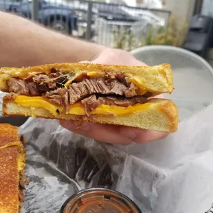 Brisket grilled cheese. VERY VERY good.