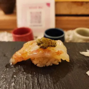 Amaebi with kanimiso