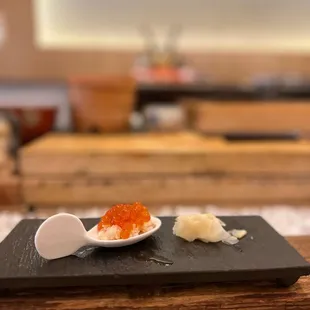 a plate of food on a table