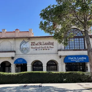 the front of the building