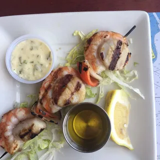 Grilled Shrimp and Scallop Skewer