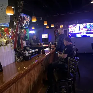 a man sitting at the bar