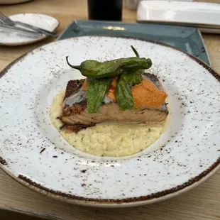 Toasted garlic salmon
