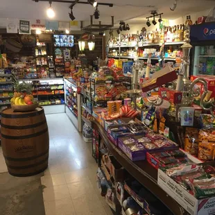 a variety of products in a store