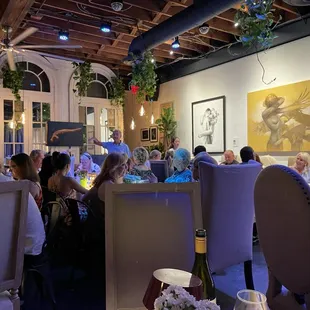 Italian Wine Importer Ciro Cirello sharing his favorite Italian wines paired with chef Leo's 4 course meal at our Bartoletti Wine Dinner