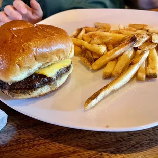 Cheese Burger and fries