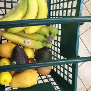 bananas, avocados, and lemons