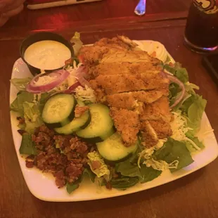 Friend chicken Cobb salad
