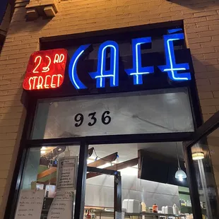 Front of Cafe.