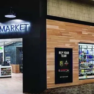 the entrance to the market