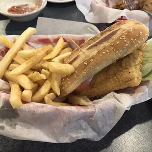 Lent special: Fish sandwich $7.99 Good and hot!