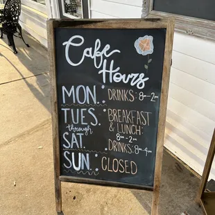Current Hours as of April 2024