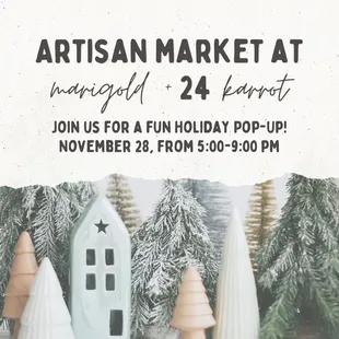 Coming up!  Artisan Market on November 28th!!