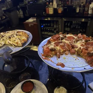 Meat Lovers Pizza 4 Cheese Garlic Bread Pizza